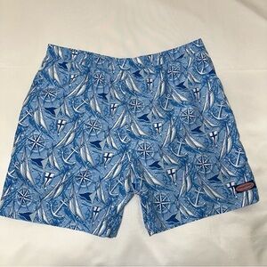 Vineyard Vines Blue Nautical Swim Trunks mens‎ XXL